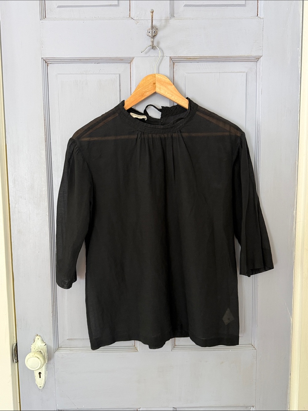 Dries Van Noten Cropped Sleeve Shell Top Size 38 - Picture 2 of 8